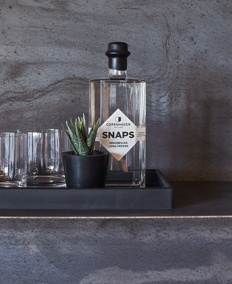 Tray Rectangular XL with glasses for serving