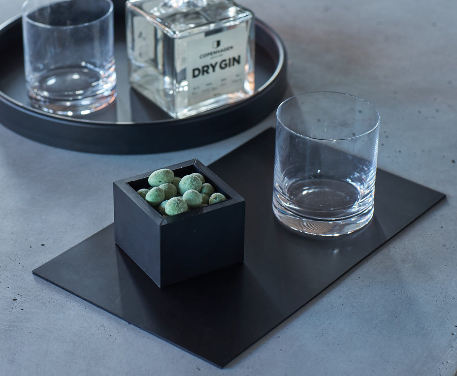 A glass and a little treat