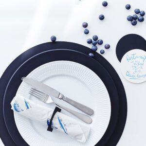 Dækkeserviet - Rund - L